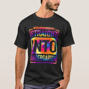 Direkt in den Kindergarten Tie Dye Lehrer Zurück z T-Shirt