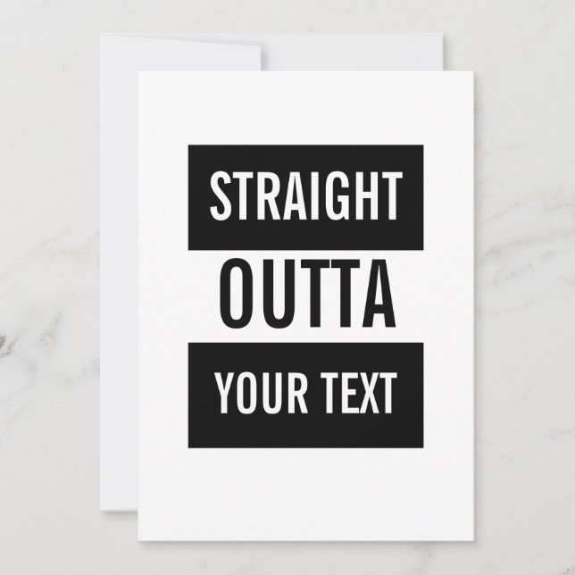 Direkt nach Outta... Feiertagskarte (Vorderseite)