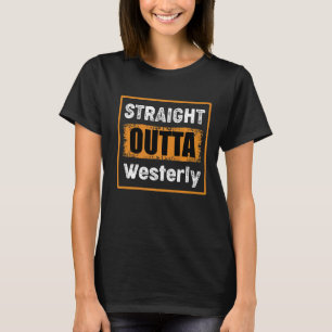 Direkt Outta Westerly Rhode Island USA Retro Vin T-Shirt