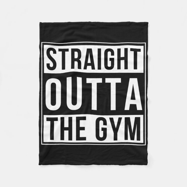 Direkt über dem Gym Funny Bodybuilding Weightli Fleecedecke (Vorderseite)