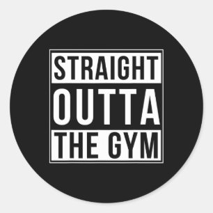 Direkt über dem Gym Funny Bodybuilding Weightli Runder Aufkleber