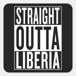 direkt über Liberia Quadratischer Aufkleber