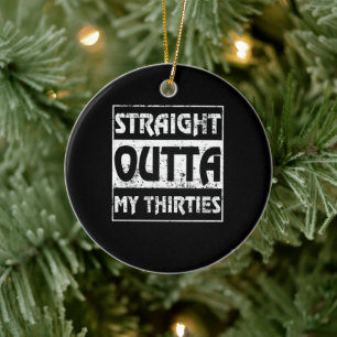 Direkt über meine Dreißiger Sonntag 40. Geburtst Keramik Ornament