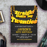 Direkt über meine zwanzigjährige Einladung<br><div class="desc">Dieses Design wird von Hip Hop mit Gold Ketten und Gold glänzenden dekorativen Bling inspiriert. Ideal für Hip Hop Rap-Party</div>