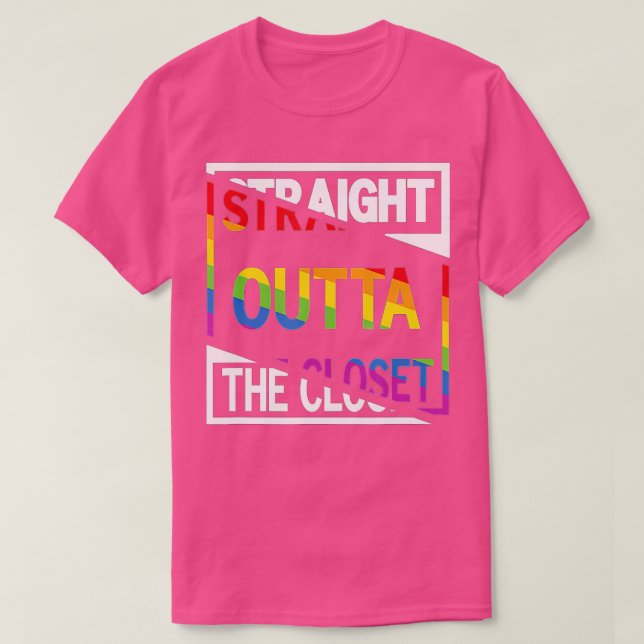 Direkt vor dem Closet Proud LGB Pride Rainbow  T-Shirt (Design vorne)