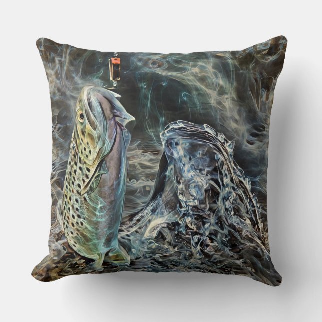 Direkt vor der Regenwaldfischerei Kissen (Vorderseite)