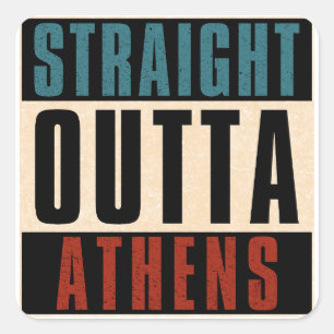 Direkte Ausfahrt Athens Georgia GA Quadratischer Aufkleber