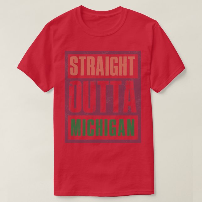 Direkte Ausfahrt Michigan Retro T-Shirt (Design vorne)