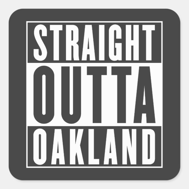 Direkte Ausfahrt Oakland Quadratischer Aufkleber (Vorderseite)