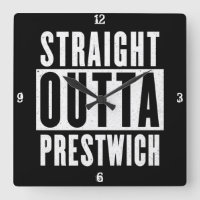 Direkte Ausfahrt Prestwick Square Wall Clock