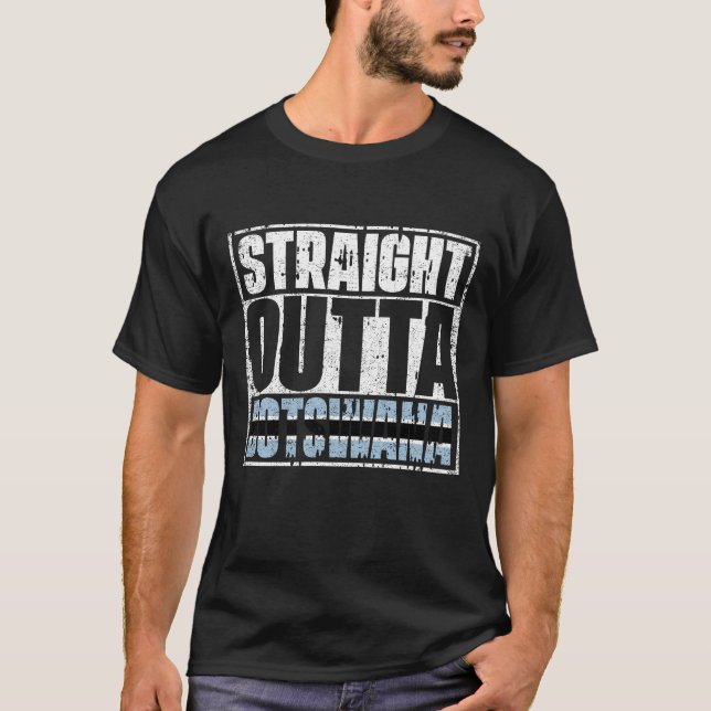 Direkte Außenflagge Botswana T-Shirt (Vorderseite)
