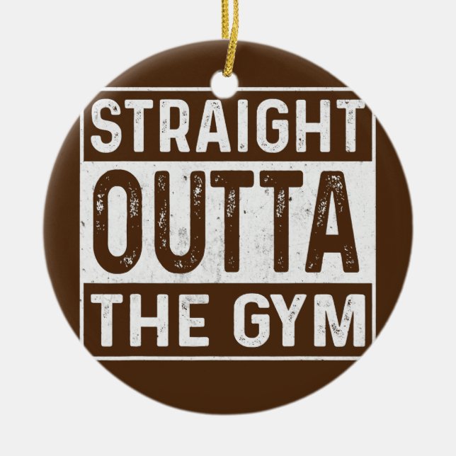 Direkte Aussicht auf die Bodybuilding der Gym-Fitn Keramik Ornament (Vorne)