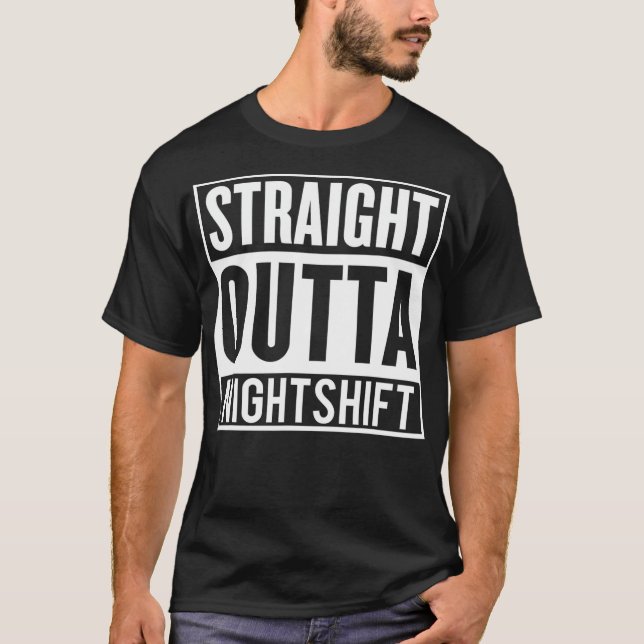 Direkte Nachtschicht Nachtarbeit Männer Wom T-Shirt (Vorderseite)