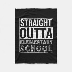 Direkte Outta Elementary School Funny Class Gradu Fleecedecke
