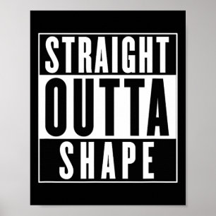 Direkte Outta Form - Funny Workout Poster