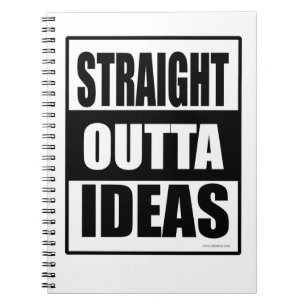 Direkte Outta Ideen Funny Creativan Slogan Notizblock