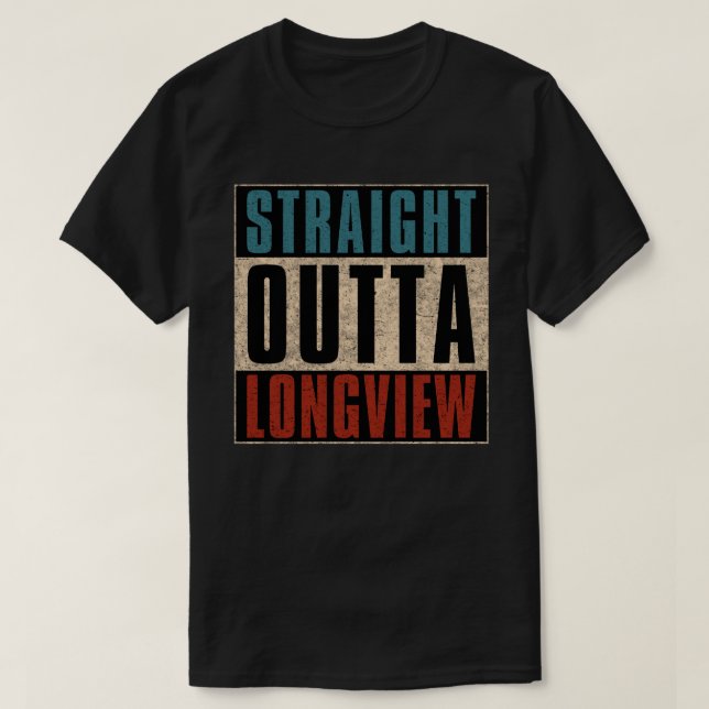 Direkte Outta Longview Texas TX T-Shirt (Design vorne)