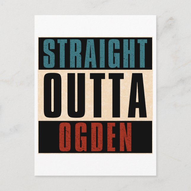Direkte Outta Ogden Utah UT Postkarte (Vorderseite)