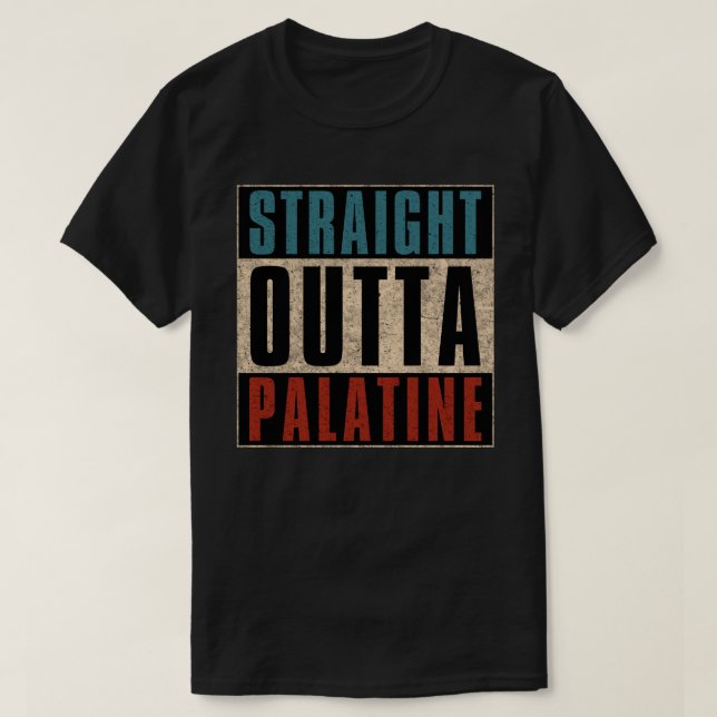 Direkte Outta Palatine Illinois IL T-Shirt (Design vorne)