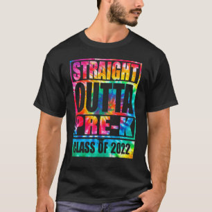 Direkte Outta Pre-K Abschluss Gefärbte Krawatte T-Shirt