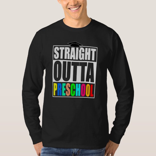 Direkte Outta Preschool Kinder Vorschulausbildung T-Shirt (Vorderseite)