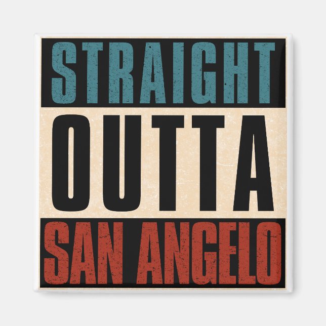 Direkte Outta San Angelo Texas TX Magnet (Vorne)