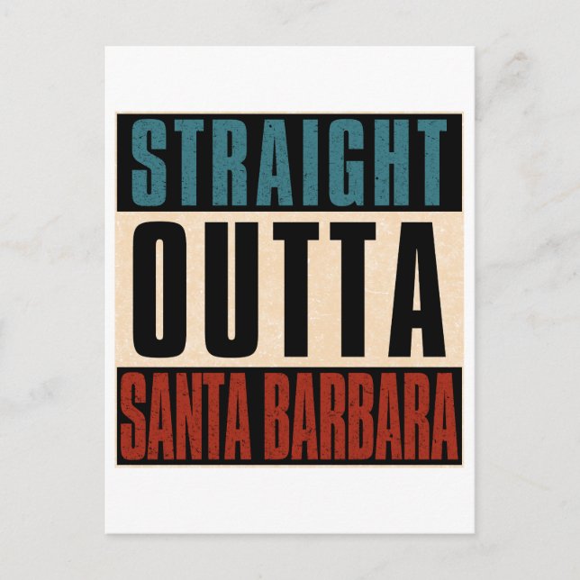 Direkte Outta Santa Barbara California CA Postkarte (Vorderseite)