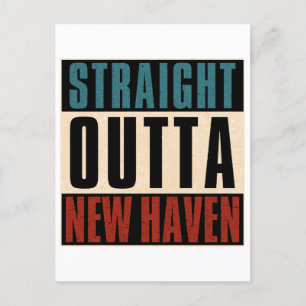 Direkter Ausgang New Haven Connecticut CT Postkarte