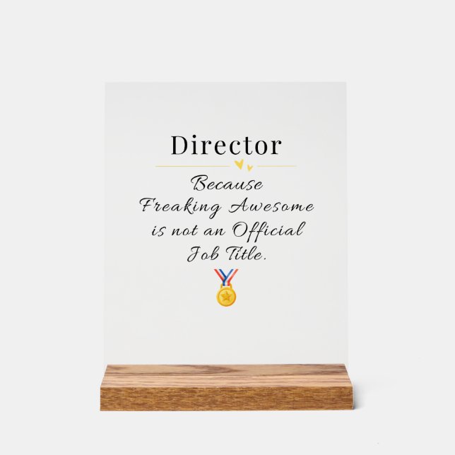 Direktor Acrylschild (Vorderseite)