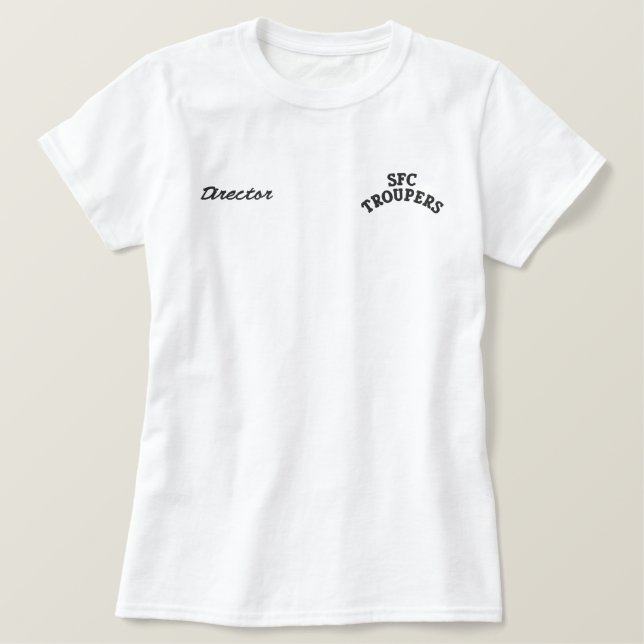 Direktor Besticktes T-Shirt (Design vorne)
