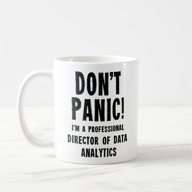 Direktor für Datenanalyse Kaffeetasse (Links)