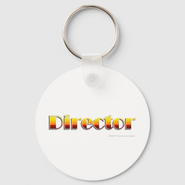Direktor (nur Text) Schlüsselanhänger (Vorderseite)