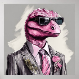 Direktorsaurus rex Dinosaurier Art Print Poster