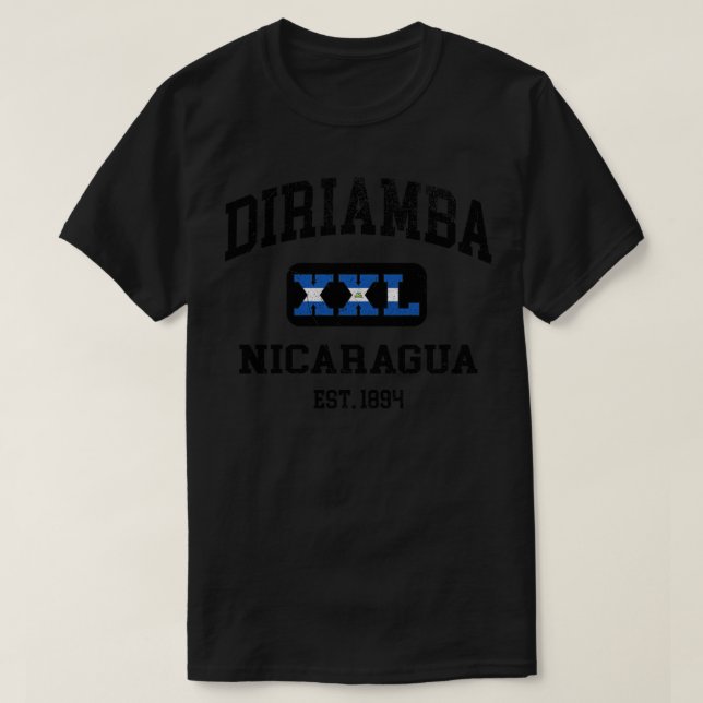 Diriamba Nicaragua XXL Athletic Design T-Shirt (Design vorne)
