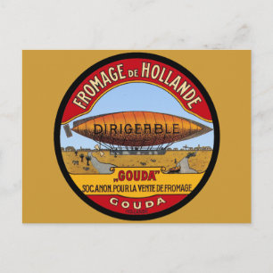 Dirigeable Holländische Käse Postkarte