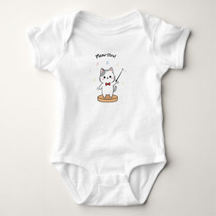 Dirigent des süßen Katzenorchesters Baby Strampler