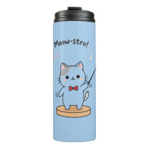 Dirigent des süßen Katzenorchesters Thermosbecher