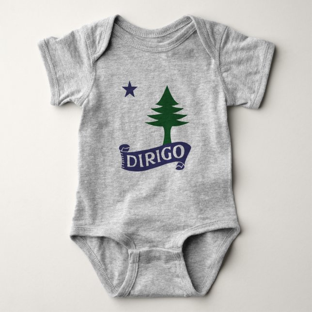 Dirigo/1901 Maine Flag Baby Strampler (Vorderseite)