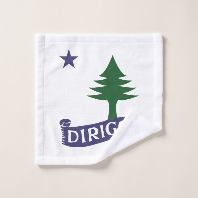 Dirigo/1901 Maine Flag Waschlappen (Waschlappen)