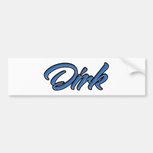 Dirk Name blue Aufkleber Sticker Autoaufkleber