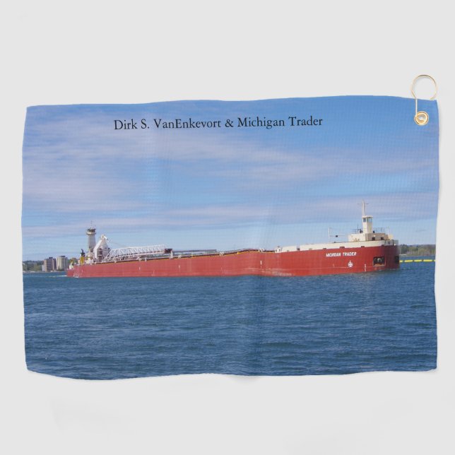 Dirk S. VanEnkevort & Michigan Trader Golf Handtuc Golfhandtuch (Horizontal)