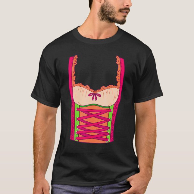 Dirndl Dress Costume Fancy Dress Dummy Women's Pin T-Shirt (Vorderseite)