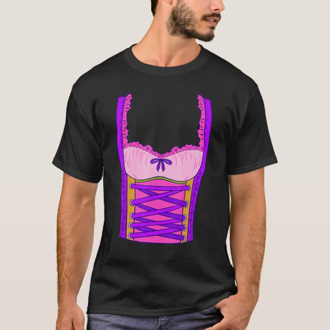 Dirndl Kleid Extravagantes Kleid Dummy Women's Pur T-Shirt (Vorderseite)