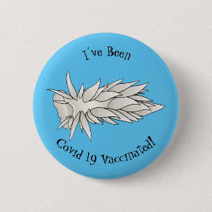 Dirona albolineata NudiBranntbild Cartoon Button
