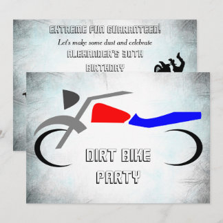 Dirt Bike 30. Geburtstag Einladung