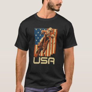 Dirt Bike 4. Juli Motocross American Flag MX R T-Shirt
