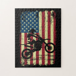 Dirt Bike American Flag 4th