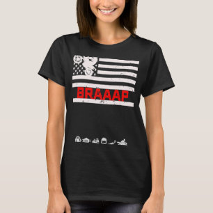 Dirt Bike American Flag Motocross Biker 4. Juli P T-Shirt