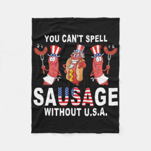 Dirt Bike Amerikanische Flagge Motocross Biker 4. Fleecedecke