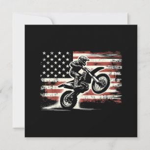 Dirt Bike Amerikanische Flagge Motocross Biker Vin Save The Date